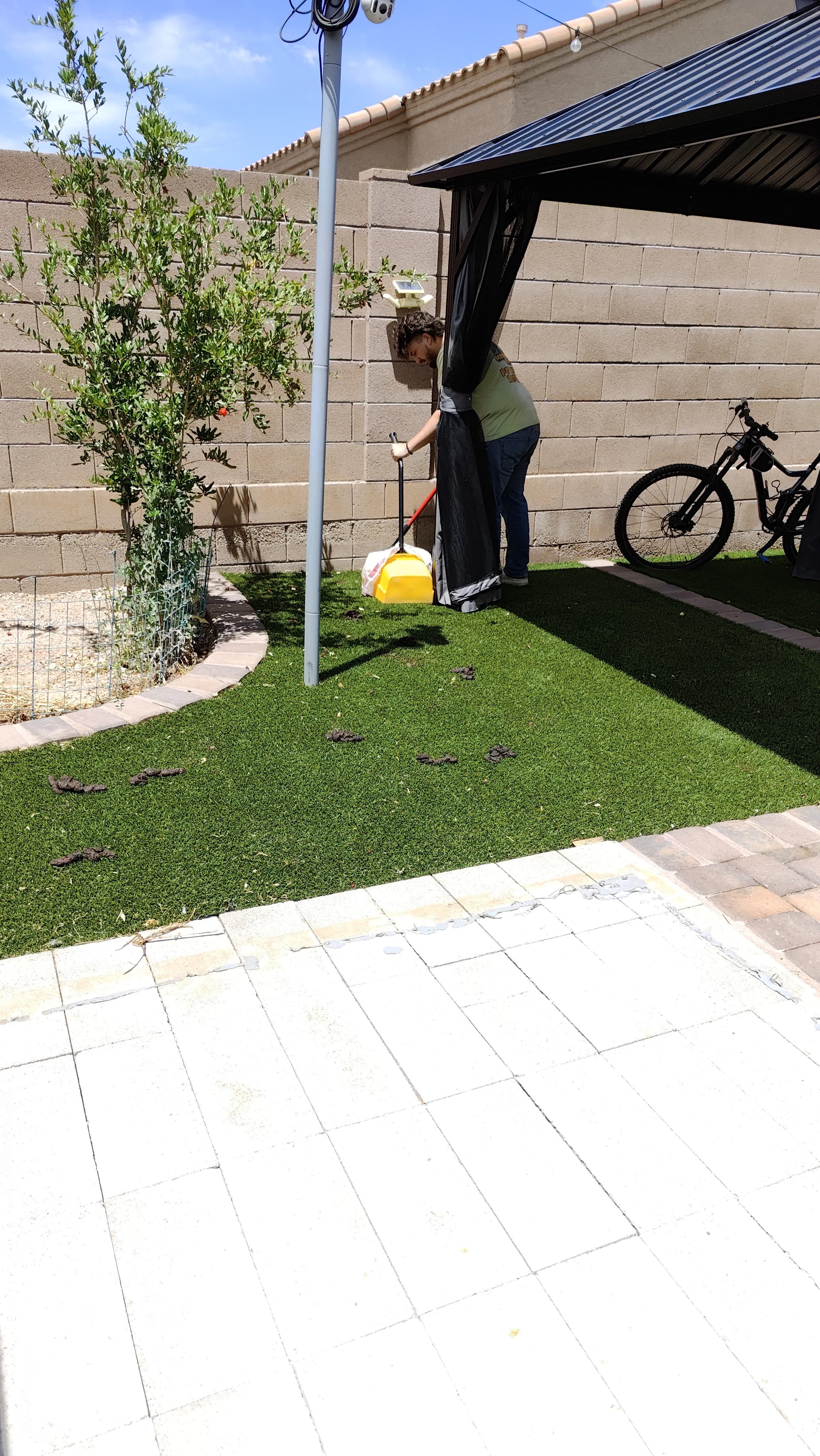 Scoop Doggy Logs crew arriving for a scheduled dog poop removal visit