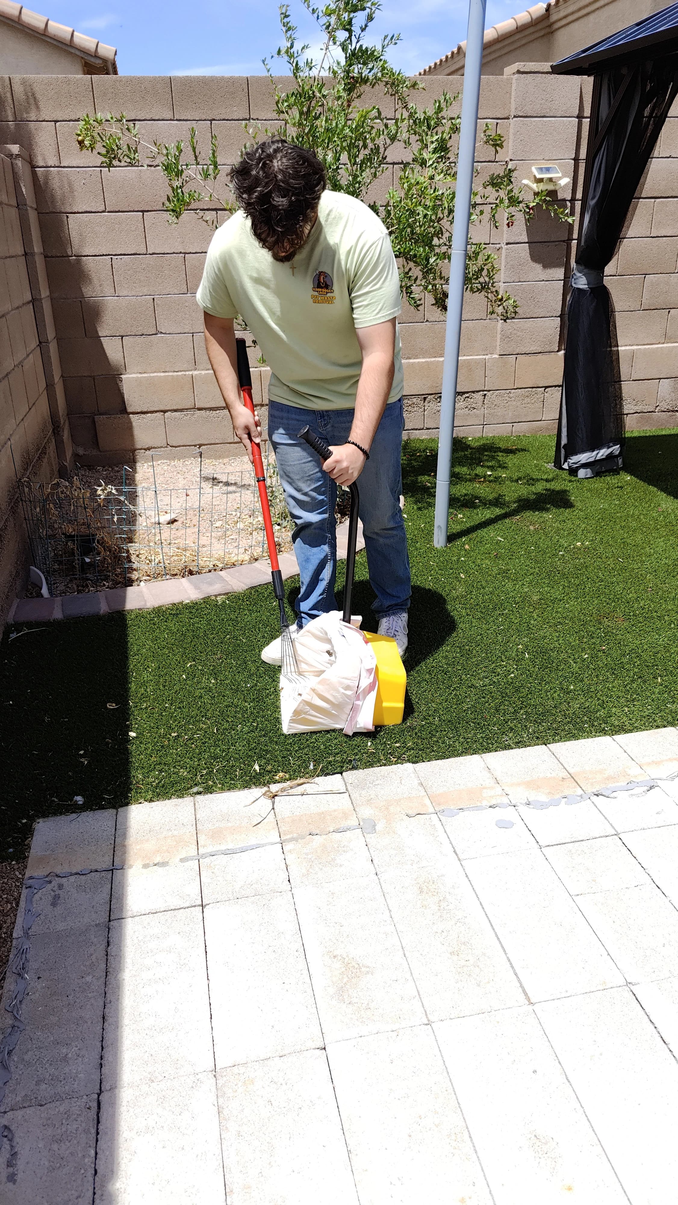 Cleanup crew member in the field