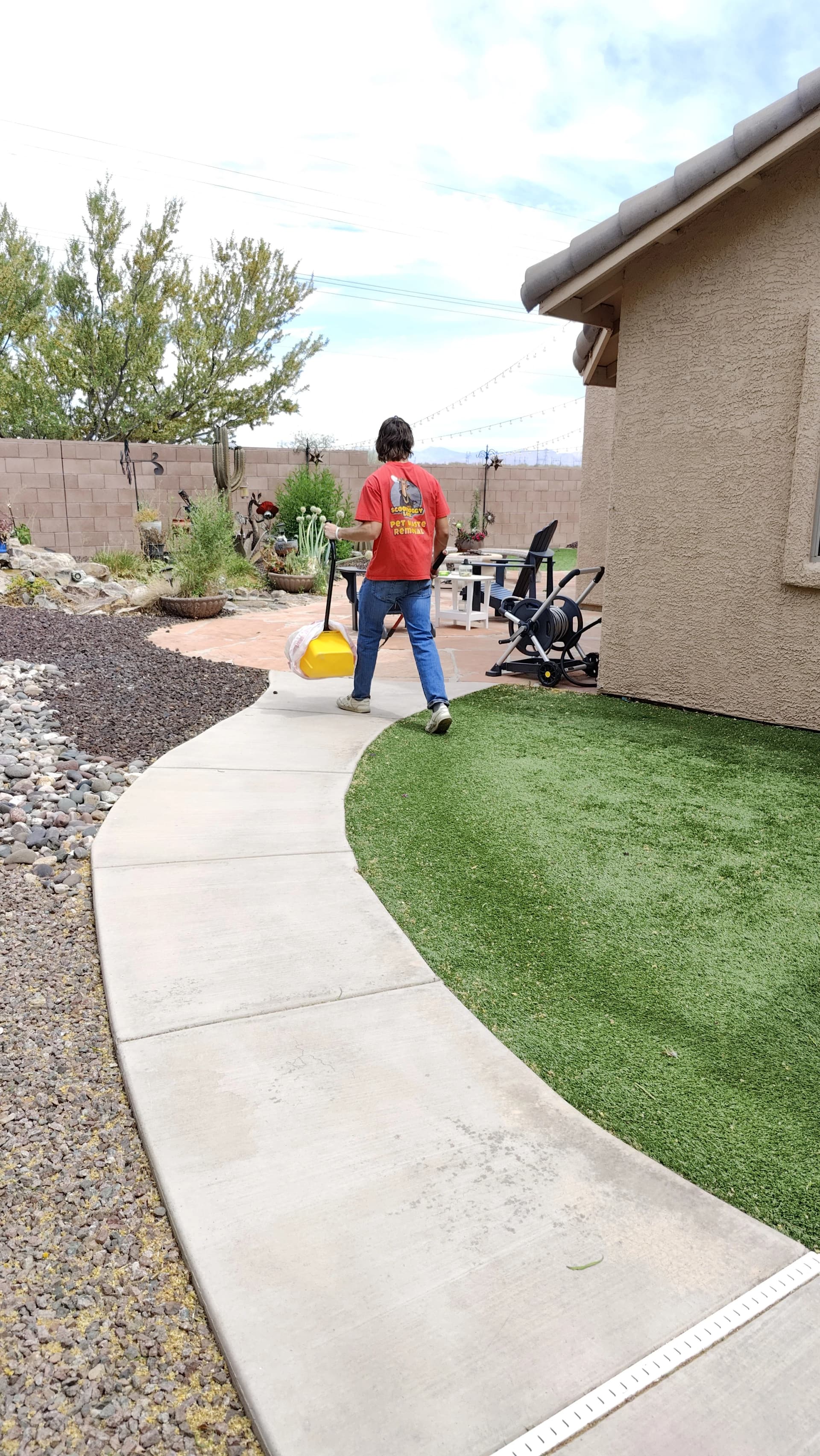 Cleanup crew member working a west-side route